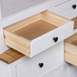 Highboard White 93x40.5x180 cm Solid Pine Panama Range 282702