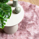 Shaggy Rug High Pile NAVARRA Dusty Pink 200x200 cm Polyester 4102921