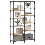 Bookshelf Sonoma Oak 100x32x170 cm Engineered Wood and Iron 832789