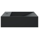 Wash Basin 50x38x11 cm Mineral Cast/Marble Cast Matt Black 155979
