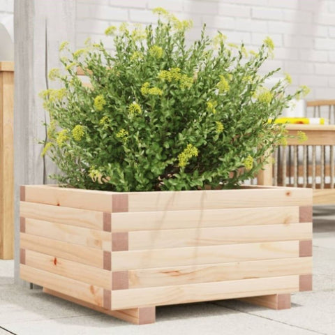 ZNTS Garden Planter 50x50x26.5 cm Solid Wood Pine 847293