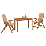 3-Piece Garden Dining Set 3 pcs Natural Solid Acacia Wood 3434604