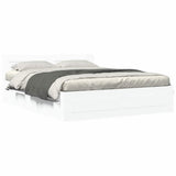 Bed Frame with Drawer 2 pcs White 150 x 200 cm Engineered Wood 3402858