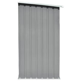 Garden Log Storage Shed Galvanised Steel 163x83x154 cm Grey 44959