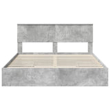 Storage Bed Concrete Grey 160 x 200 cm Engineered Wood 3410780