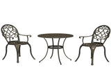 Three-Piece Elegant Aluminium Garden Set - Bronze Tone T3398P323815