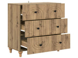Drawer Cabinet Artisan Oak 66 x 34.5 x 90 cm Engineered Wood 894154