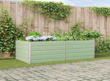 Planter Pastel Green 195 x 100 x 75 cm Galvanised Steel 42018272