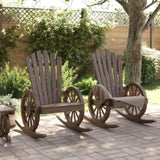 Rocking Adirondack Chairs 2 pcs Solid Wood Fir 3207120