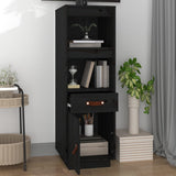 Highboard Black 34x40x108,5 cm Solid Wood Pine 820156