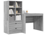 Desk with Drawer with Shelf with Storage 2 pcs Grey Sonoma 3337350