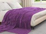 Throw Blankets 6 pcs Purple 270 x 240 cm Fleece 42016904