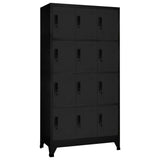 Locker Cabinet Black 90x45x180 cm Steel 339814