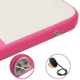 Inflatable Gymnastics Mat with Pump 200x200x10 cm PVC Pink 92694