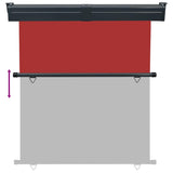 Balcony Side Awning 165x250 cm Red 48433