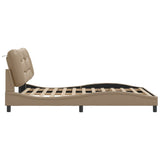 Bed Frame with LED without Mattress "Hvar" Cappuccino 140x200 cm 3213938