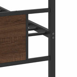 Bed Frame without Mattress Brown Oak 90x190 cm Single Engineered Wood 4106851