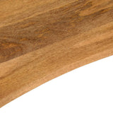 Desk Top with Curve 80x50x2.5 cm Solid Wood Rough Mango 370207