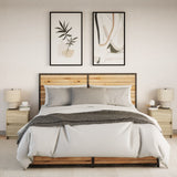 Bedside Cabinets with LED Lights 2 pcs Sonoma Oak Engineered Wood 852038
