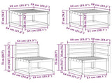 Outdoor Sofa Set 9 pcs Natural Solid Acacia Wood 3366862