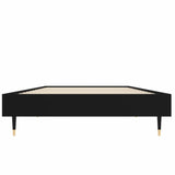 Bed Frame without Mattress Black 75x190 cm Small Single Engineered Wood 832206