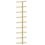 Wall-mounted Wine Rack for 9 Bottles Gold Iron 340901