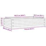 Garden Planter White 110x60x23 cm Solid Wood Pine 847239