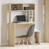 Desk with Shelves Sonoma Oak 100x45x140 cm Engineered Wood 860438