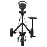 Golf Trolley with Seat Folding Black 95 x 69 x 114 cm Iron 42033588