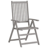 Garden Dining Set Grey Solid acacia wood Standard Extendable 3079649
