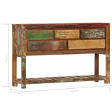 Sideboard 120x30x75 cm Solid Reclaimed Wood 247478