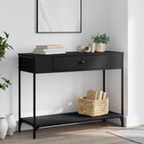 Console Table Black 100x34.5x75 cm Engineered Wood 834160