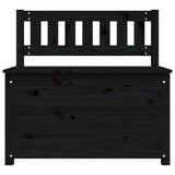 Bench Black 80x41x77 cm Solid Wood Pine 823553