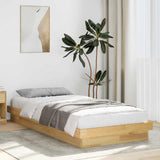 Bed Frame Without Mattress 100x200 cm Solid Oak Wood 851967