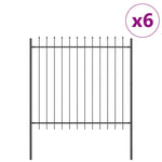 Garden Fence Grey 10.2 x 1.5 m Powder-coated steel 3334112