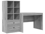 Desk with Drawer with Shelf with Storage 2 pcs Grey Sonoma 3337358