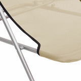 Folding Beach Chairs 2 pcs Cream Textilene&Powder-coated Steel 360192