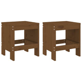 ZNTS 3 Piece Garden Bistro Set Honey Brown Solid Wood Pine 3157706