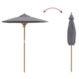 Garden Parasol Dark Grey 180 x 230 cm Bamboo 4108085
