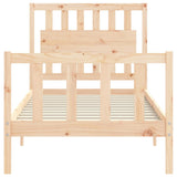 Bed Frame without Mattress Single Solid Wood Pine 3192391