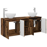 Bathroom Cabinet Set 3 pcs Old Wood 49.5 x 35 x 63 cm 3405625