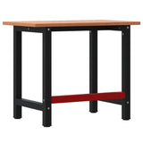 Workbench 100x60x81.5 cm Solid Wood Beech Rectangular 3309662