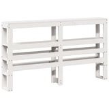 Bed Frame without Mattress White 150x200 cm King Size Solid Wood Pine 3306184