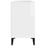 Sink Cabinet High Gloss White 80x33x60 cm Engineered Wood 821294
