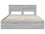 Bed Frame with Drawer Grey Sonoma 120 x 200 cm Engineer Wood 3408010