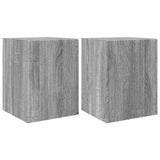 TV Wall Cabinet Wall-mounted 2 pcs Grey Sonoma 30 x 31 x 40 cm 892262