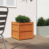 Garden Planter Wax Brown 50x50x50 cm Solid Wood Pine 837418