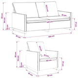 Sofa Set 2 pcs Brown Faux Suede Fabric 3433122