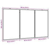 Magnetic Whiteboard Foldable 180x100x1,7 cm Aluminium 4005363