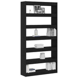 Book Cabinet Black Engineered Wood 3333932